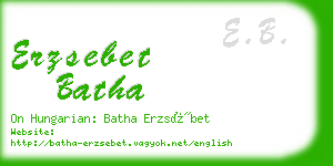 erzsebet batha business card